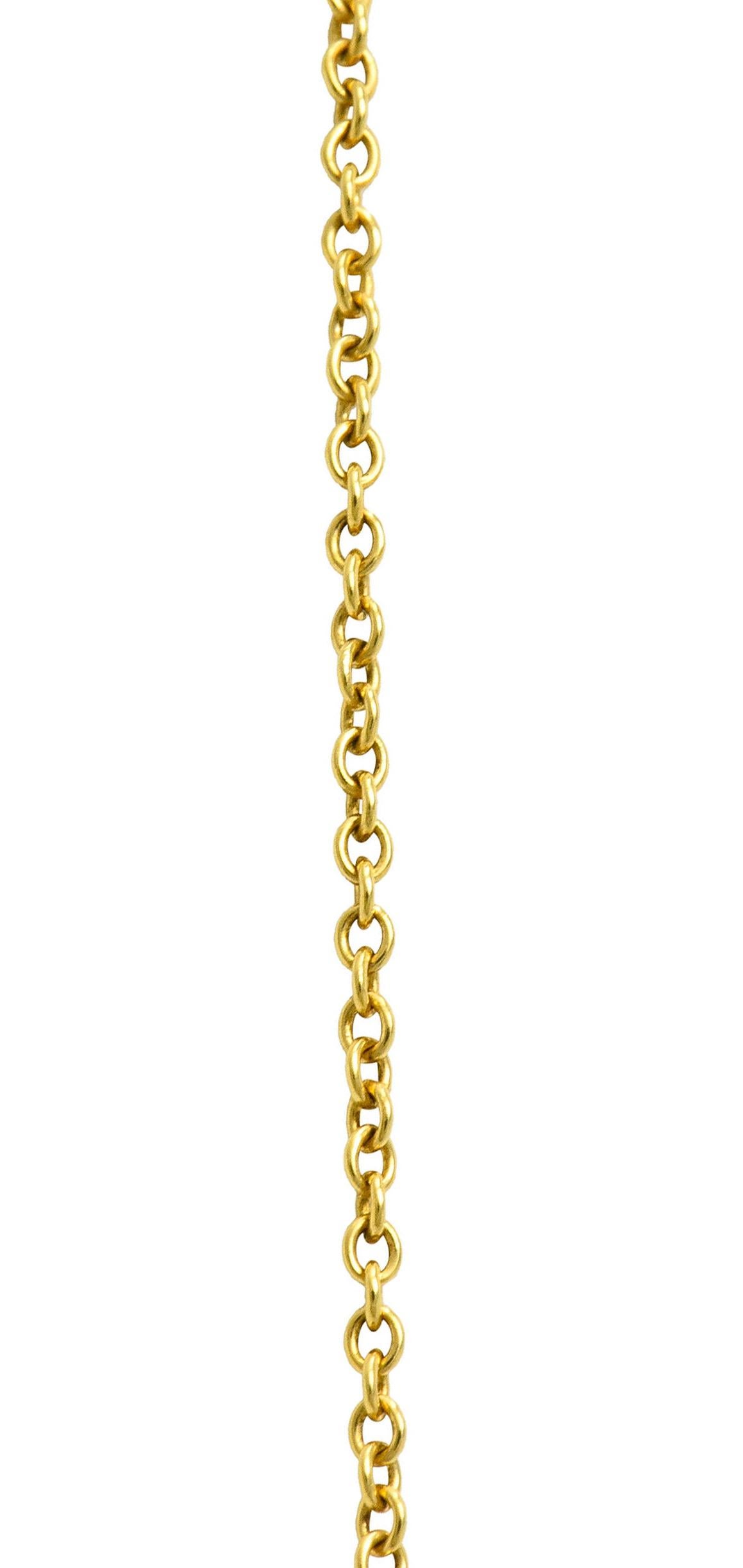 Contemporary Tiffany & Co. Polished 18 Karat Yellow Gold Cross My Heart Necklace