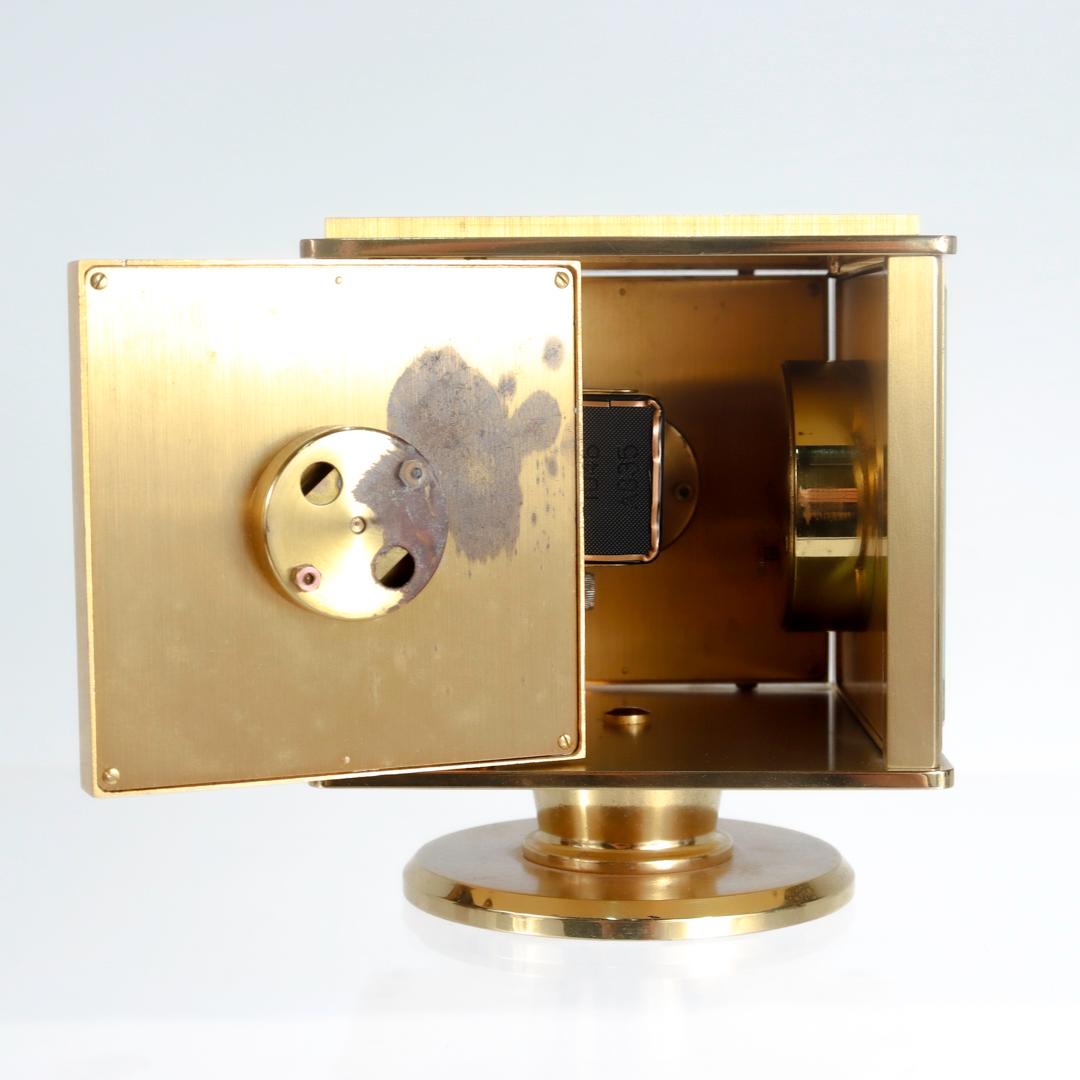 Tiffany & Co. Polished Brass Mid-Century Modern Desk Weather Station Clock 7
