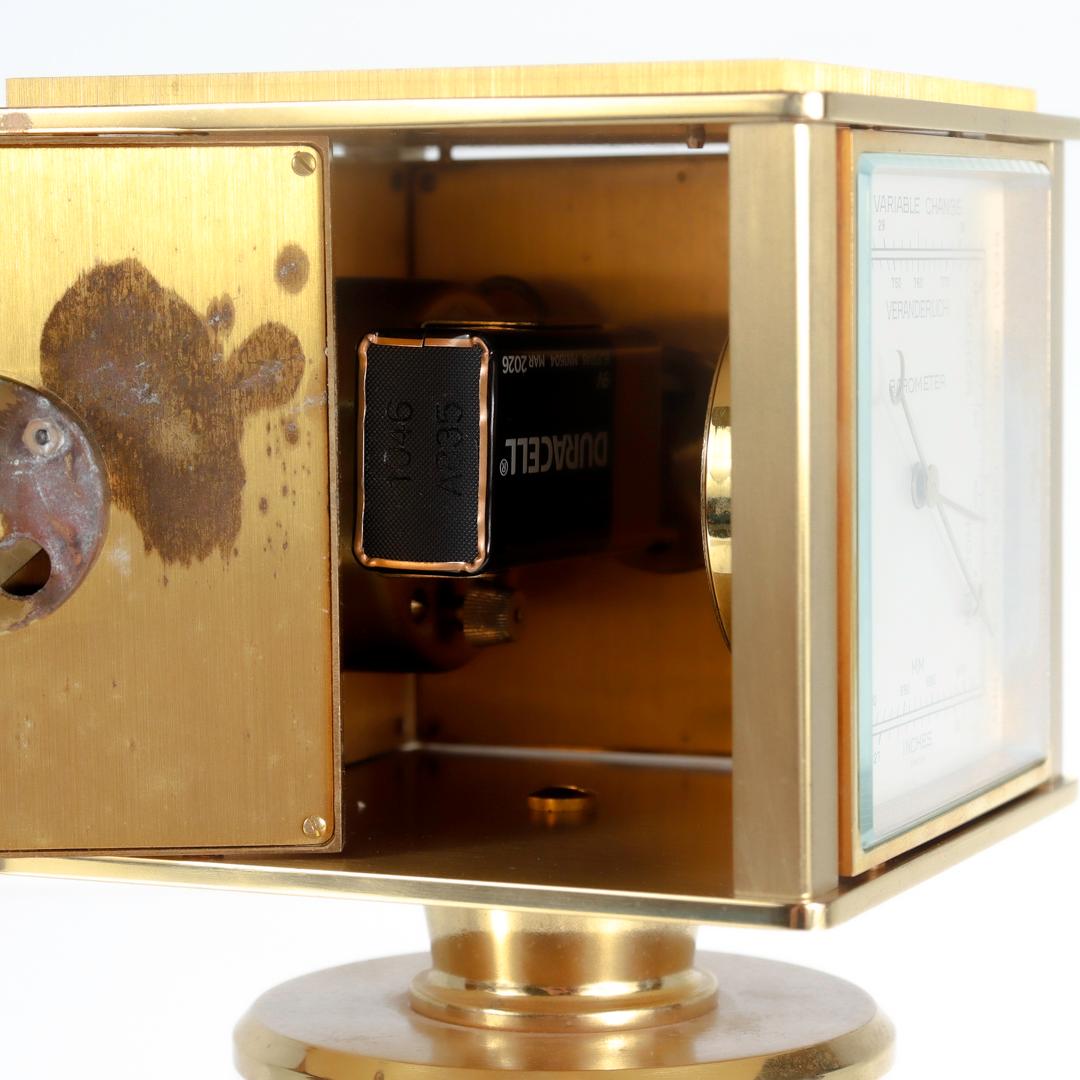 Tiffany & Co. Polished Brass Mid-Century Modern Desk Weather Station Clock 8