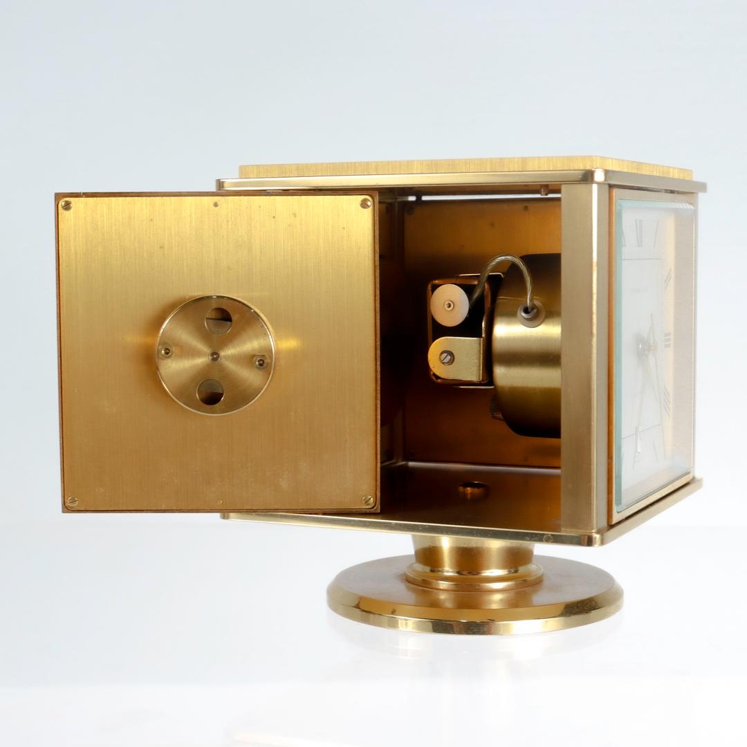 Tiffany & Co. Polished Brass Mid-Century Modern Desk Weather Station Clock 9