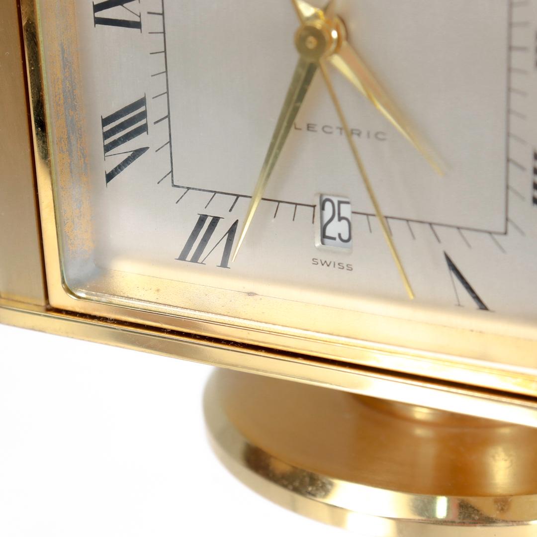 Tiffany & Co. Polished Brass Mid-Century Modern Desk Weather Station Clock 13
