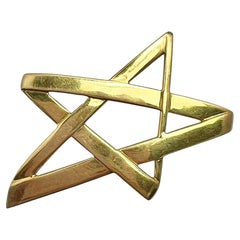 Tiffany & Co Poloma Picasso Vintage 18K Gold Star Brooch
