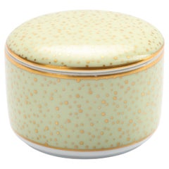 Used Tiffany & Co. Porcelain Box Celadon & Gold France
