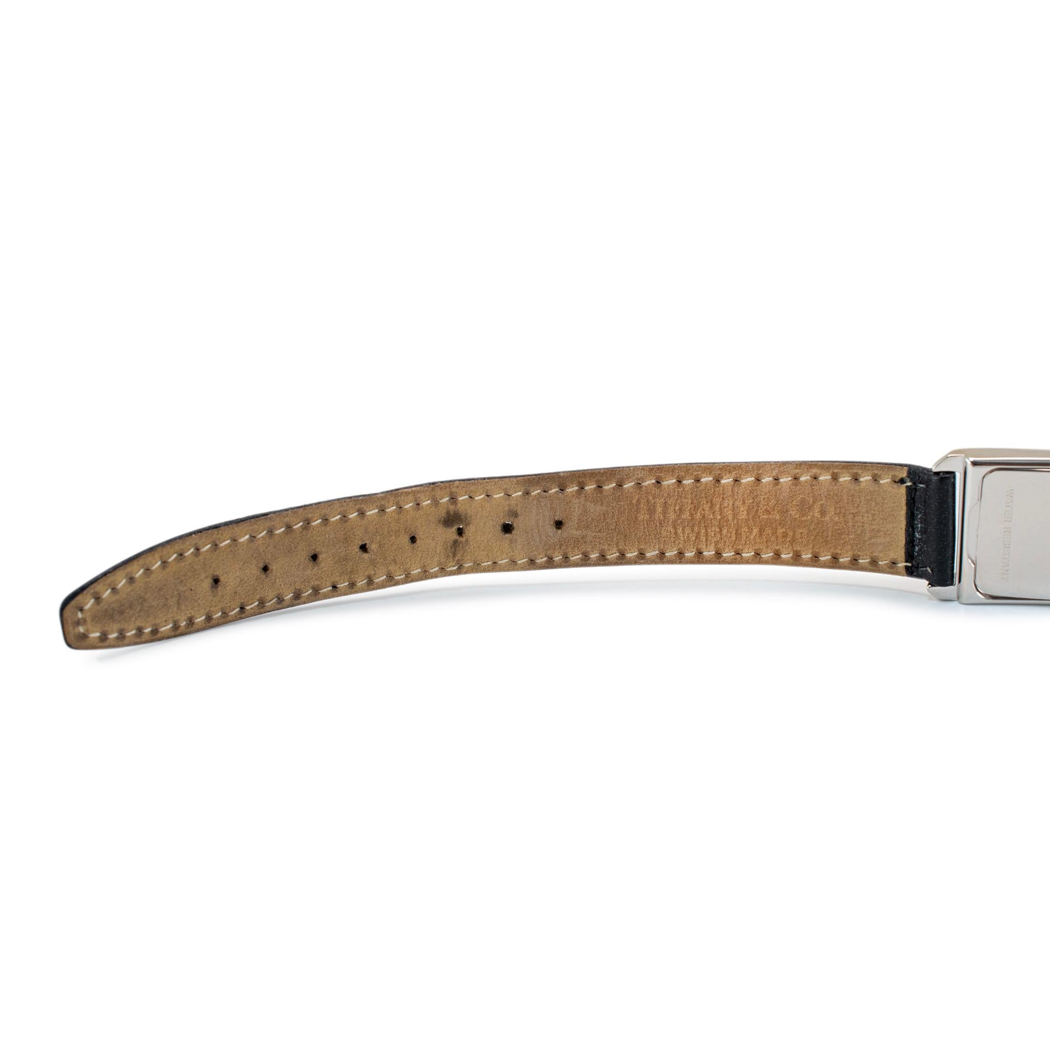 Tiffany & Co. Reloj de cuarzo de acero inoxidable con esfera blanca Portfolio 20MM en venta 3