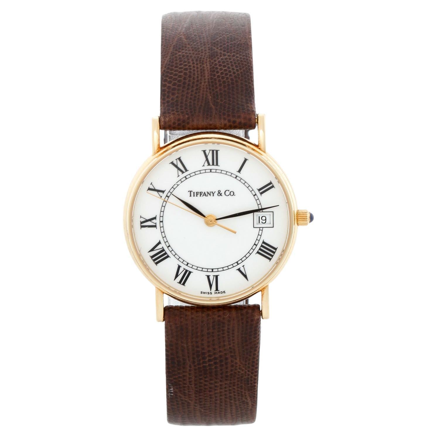 Tiffany & Co. Portfolio 34mm 14k Gelbgold Quarzuhr im Angebot