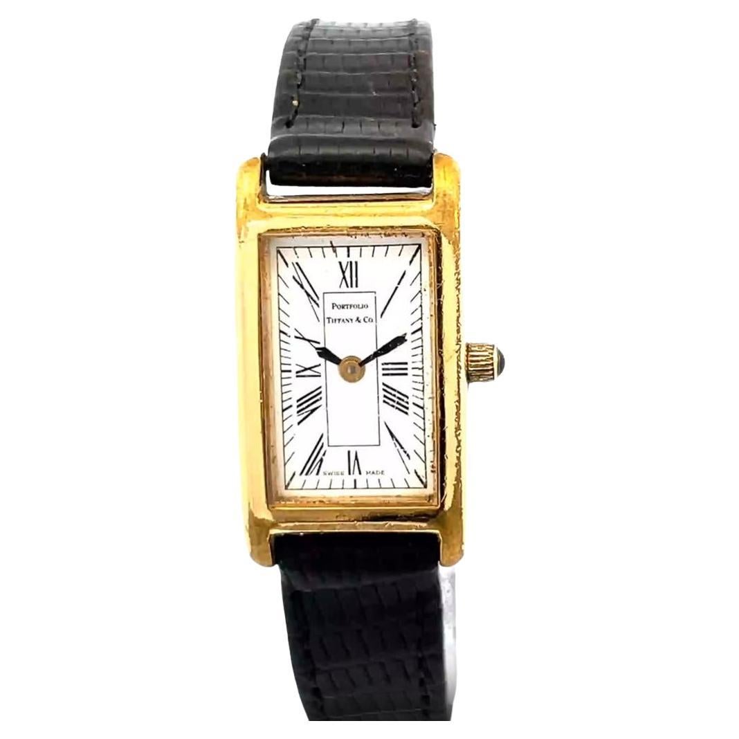 Tiffany 
Co. Portfolio Reloj de pulsera de cuarzo chapado en oro para señora en venta