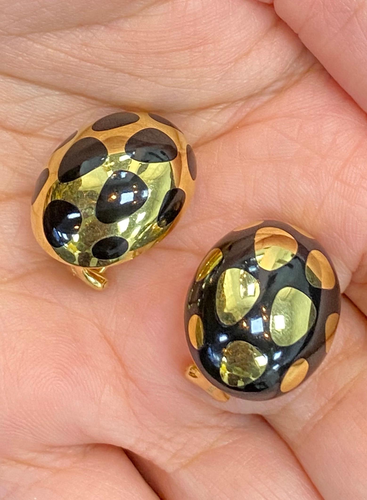 Tiffany & Co. Positive Negative Ohrringe aus schwarzer Jade mit Intarsien aus Gold im Angebot 1