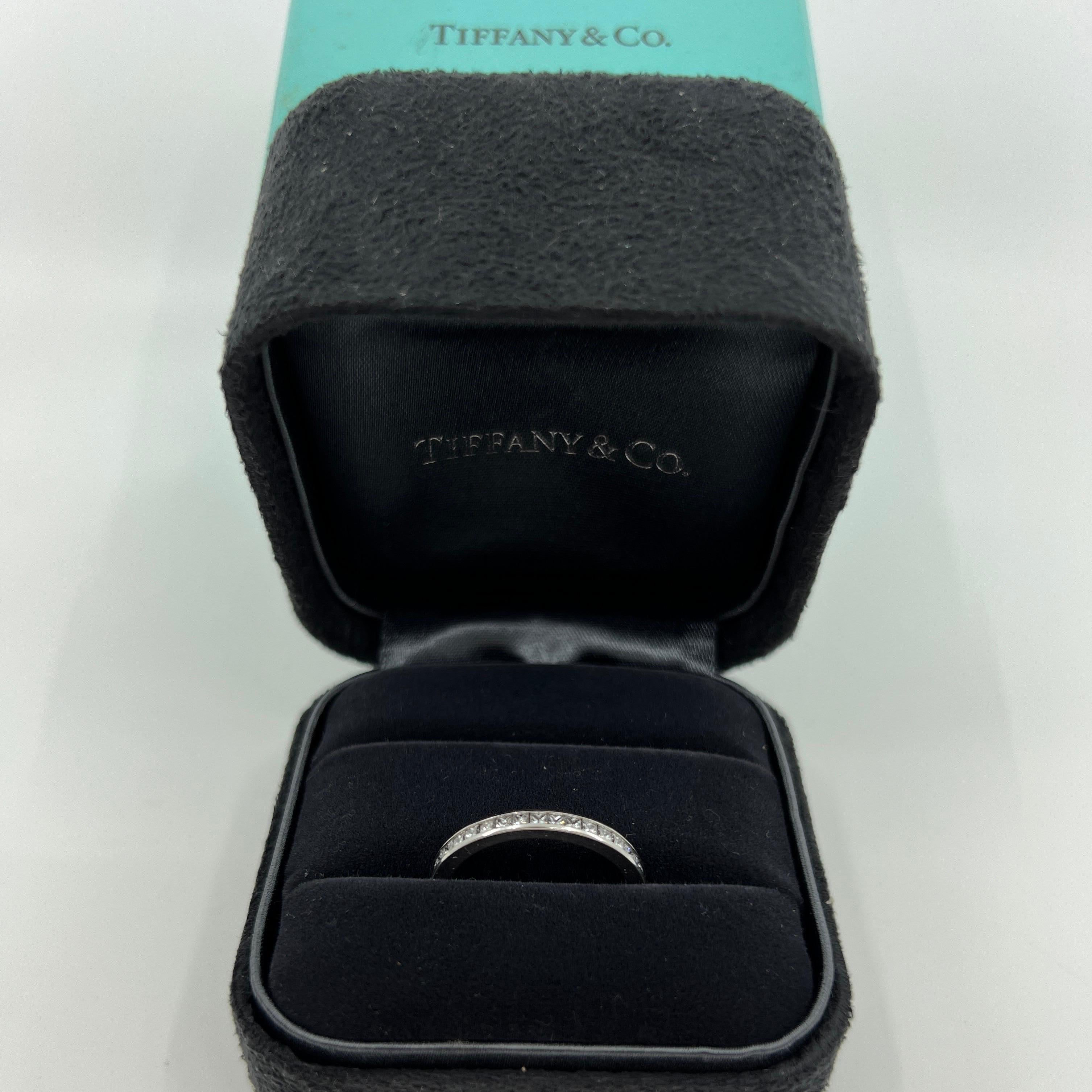 Tiffany & Co. Princess Cut 0.70 Carat Diamond 950 Platinum Eternity Ring 5