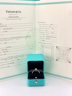 Tiffany & Co Princess Cut Diamond 0.61 cts D VVS1 Platinum Engagement Ring