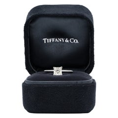 Tiffany & Co. Princess-Cut Diamond Engagement Ring with .88 Carat Centre F VVS2