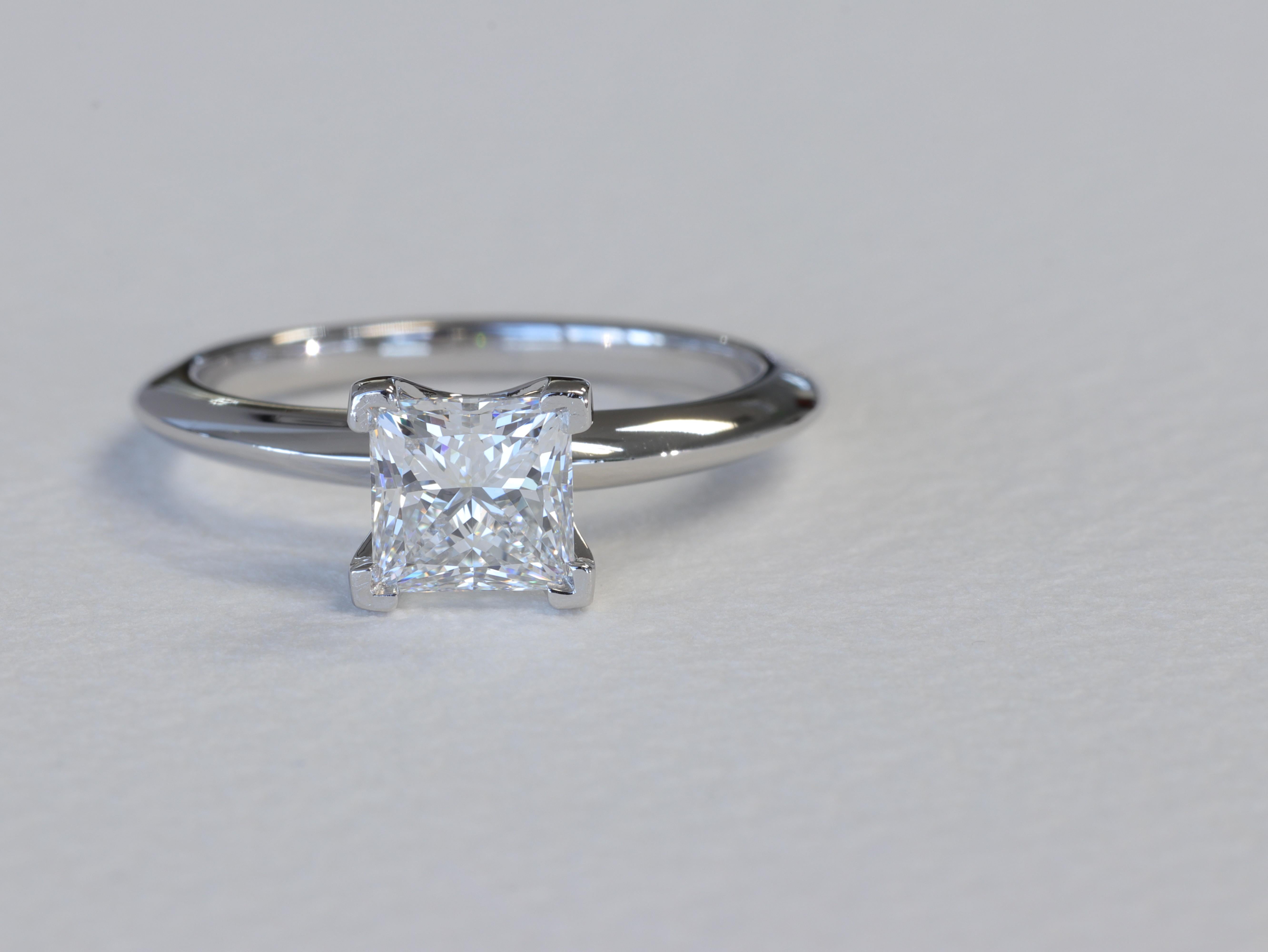 princess cut engagement ring tiffany