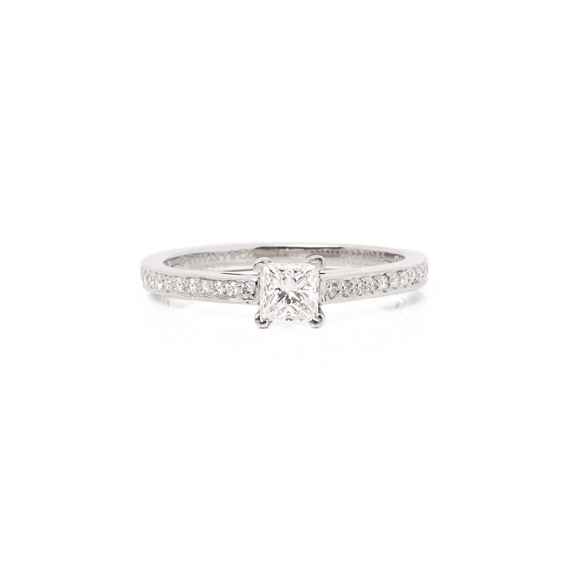 Women's Tiffany & Co. Princess Cut Diamond Platinum Ring