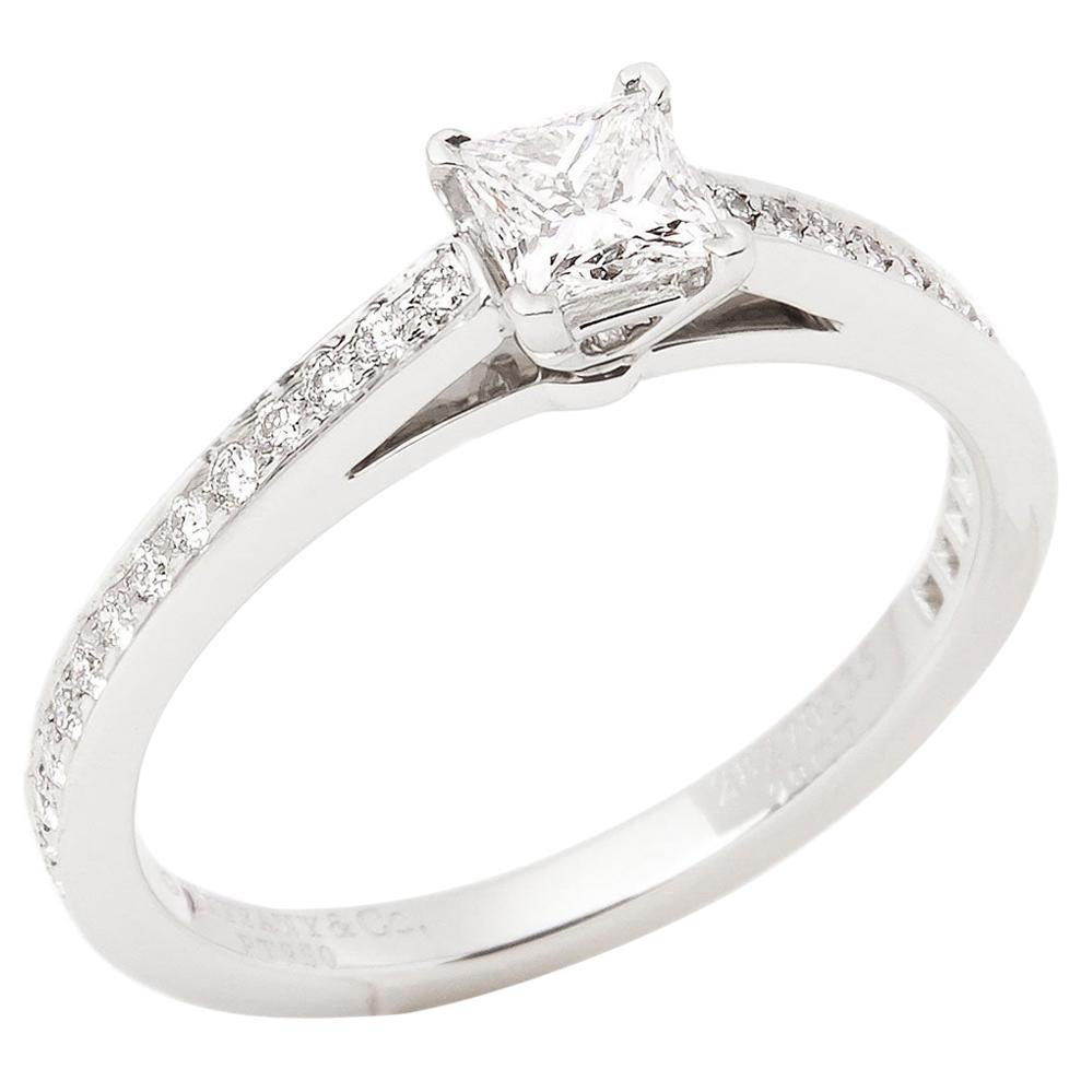 Tiffany & Co. Princess Cut Diamond Platinum Ring