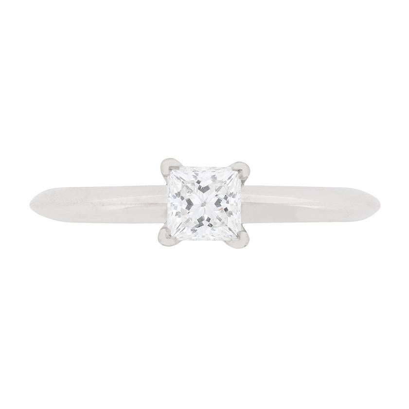 Tiffany & Co. Princess Cut Diamond Solitaire Engagement Ring