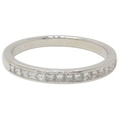 Tiffany & Co. Quadratischer Diamant-Hochzeitsring aus Platin mit quadratischem Schliff 0,39 tcw 2,6 MM