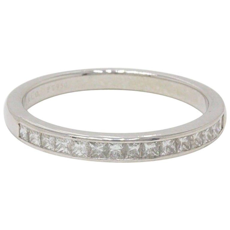  Tiffany  and Co Princess  Cut  Diamond Wedding  Band  Ring  in 