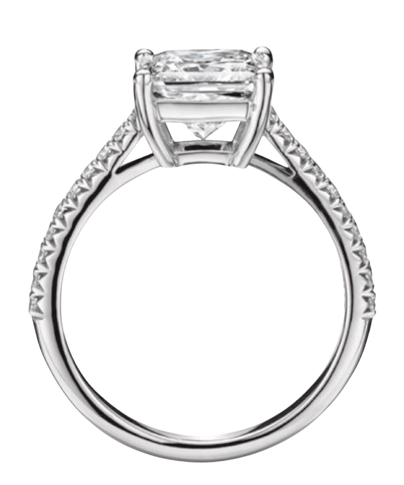 Tiffany & Co. Diamantring mit Princess-Schliff und Solitr (Moderne)