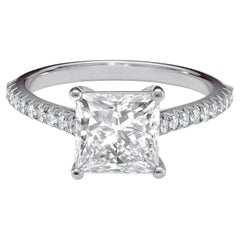 Tiffany & Co. Princess Cut Engagement Solitaire Diamond Ring