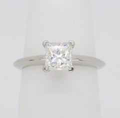 Tiffany & Co. Princess Cut Internally Flawless Diamond Solitaire Ring