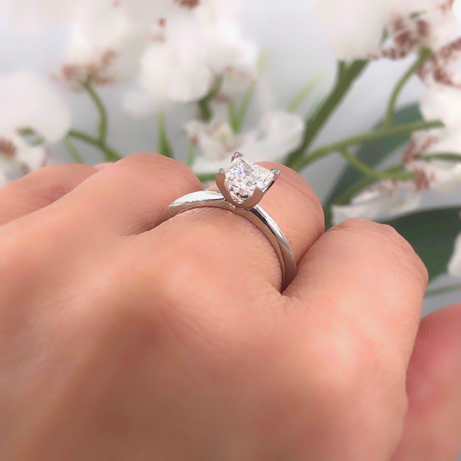 Tiffany & Co. Princess Diamond Engagement Ring 1.20 Carat F VS1 Platinum 2