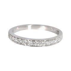 Tiffany & Co. Prong Set Diamond Wedding Band in Platinum 0.60 CTW