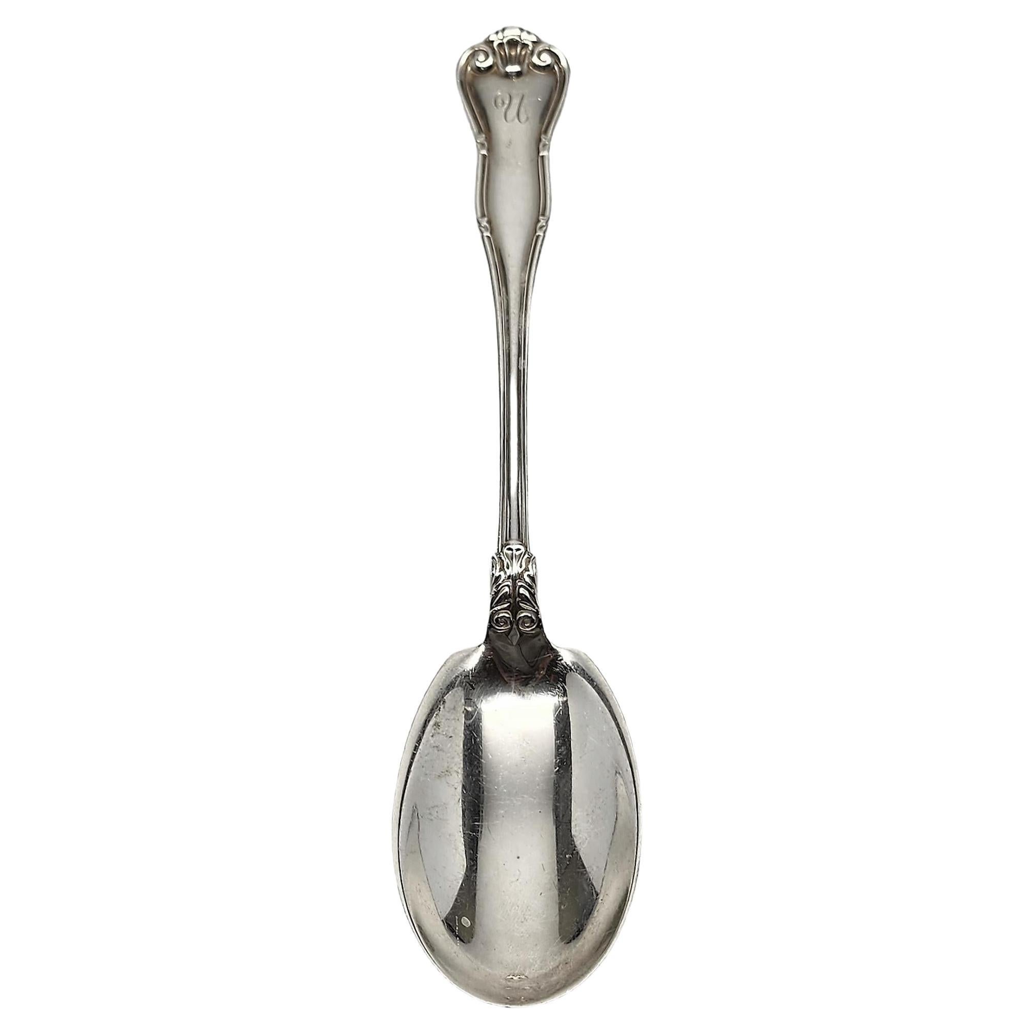 Tiffany & Co Provence Sterling Silver Preserve Spoon 7 3/8" w/mono #15391 For Sale