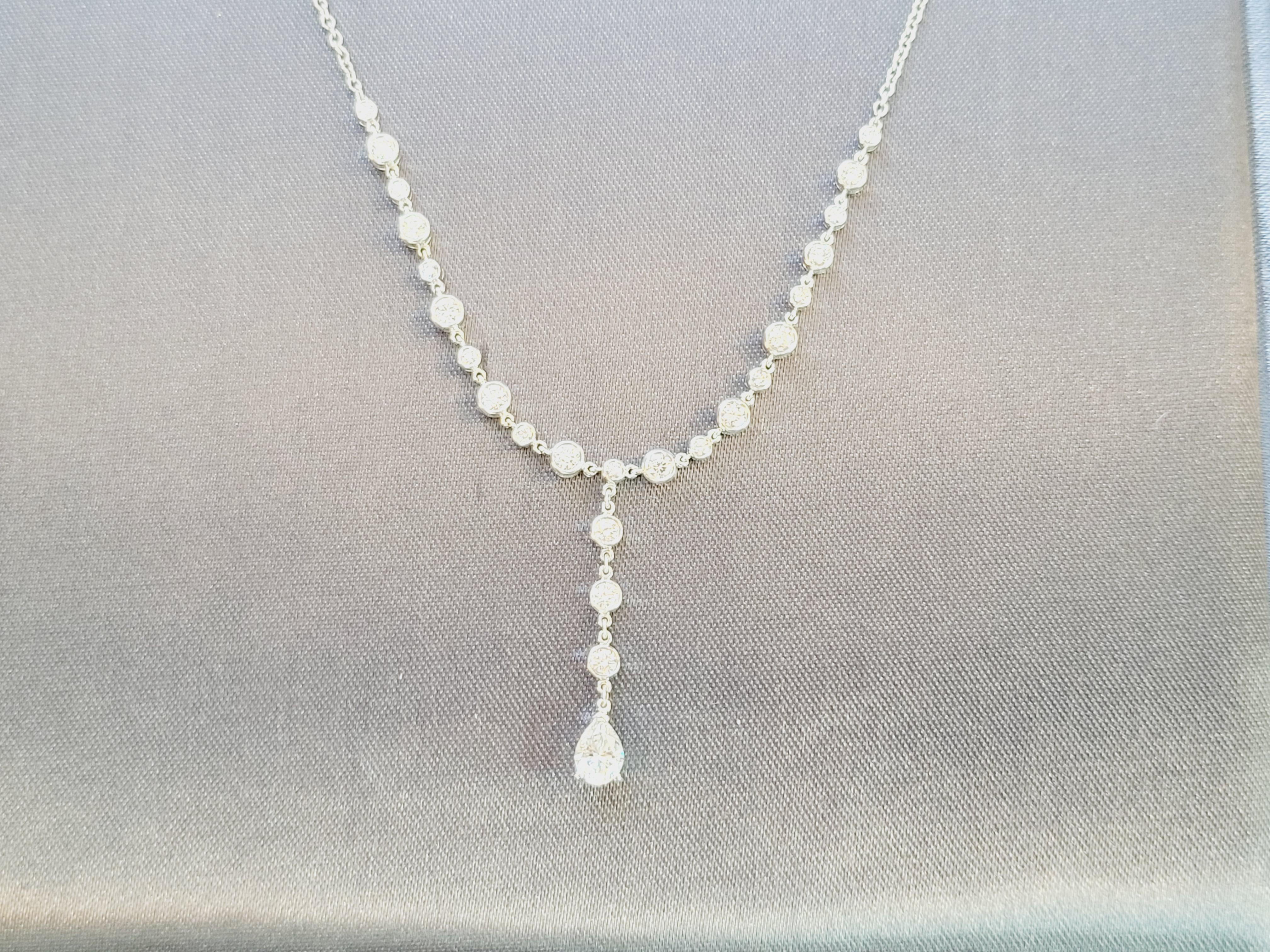Tiffany & co PT 950  Diamond Necklace  78cts In Excellent Condition In New York, NY
