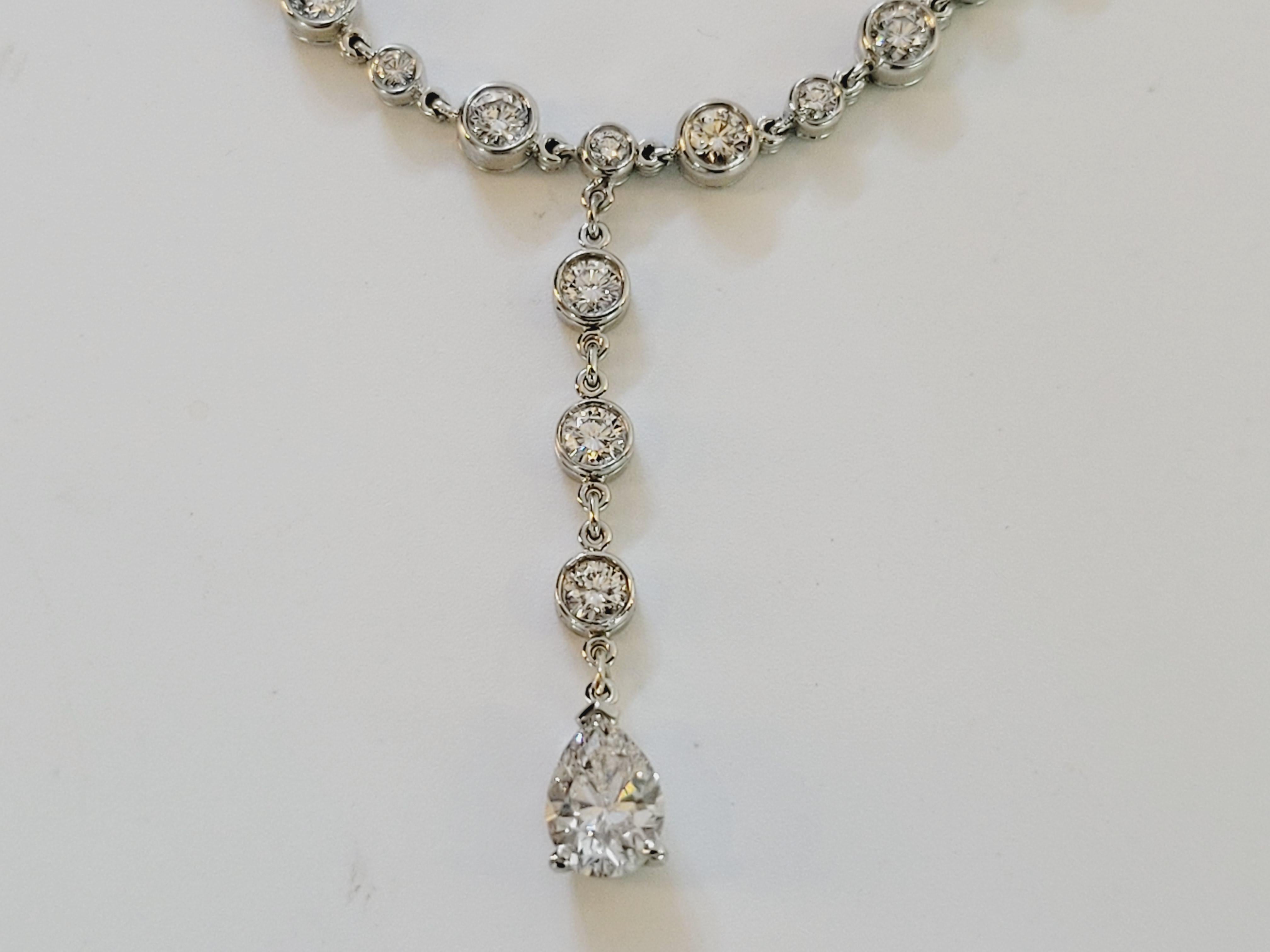 Tiffany & co PT 950  Diamond Necklace  78cts 1