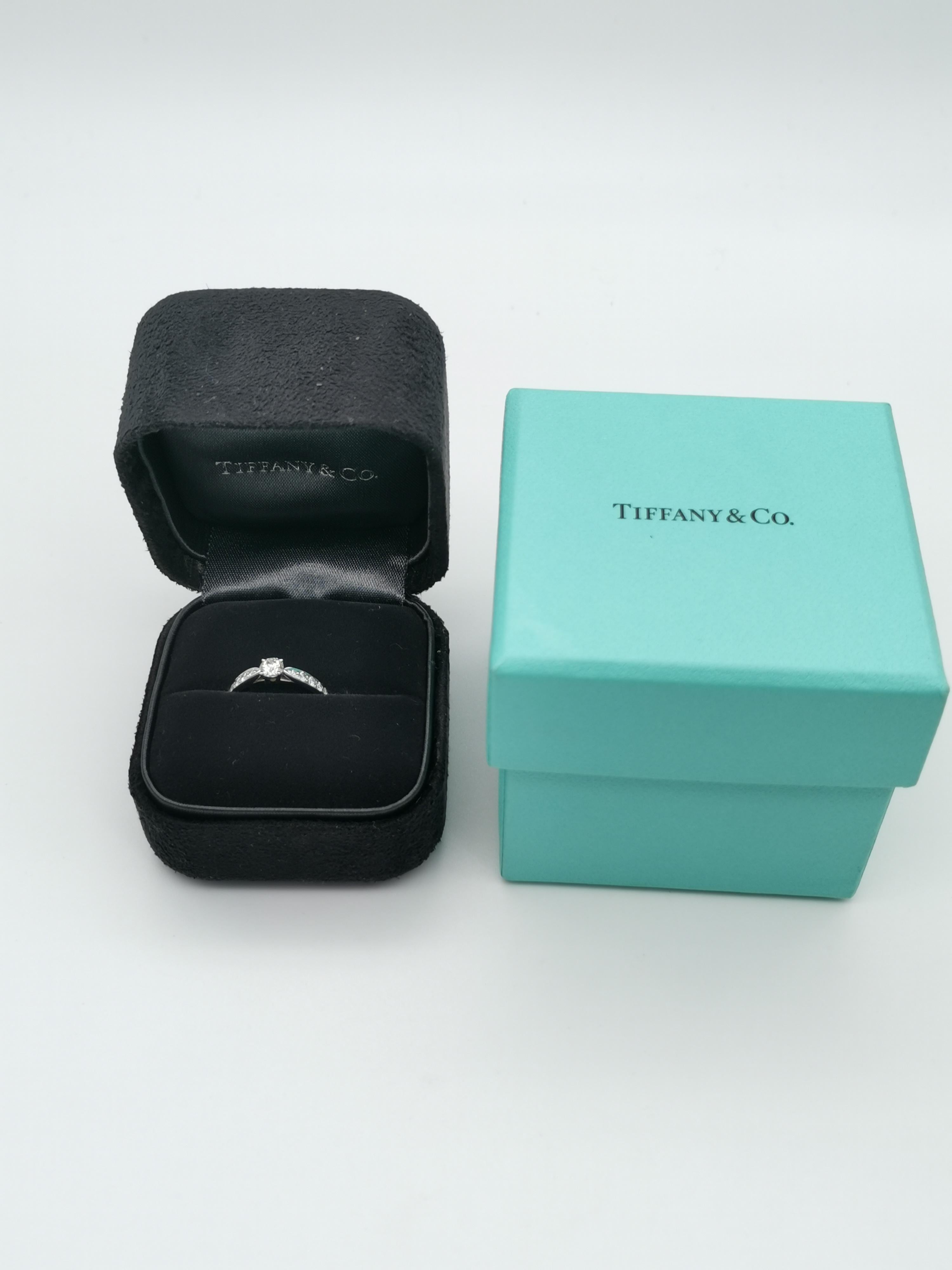 Tiffany & Co. PT950 Half Circle Diamants Ring 4