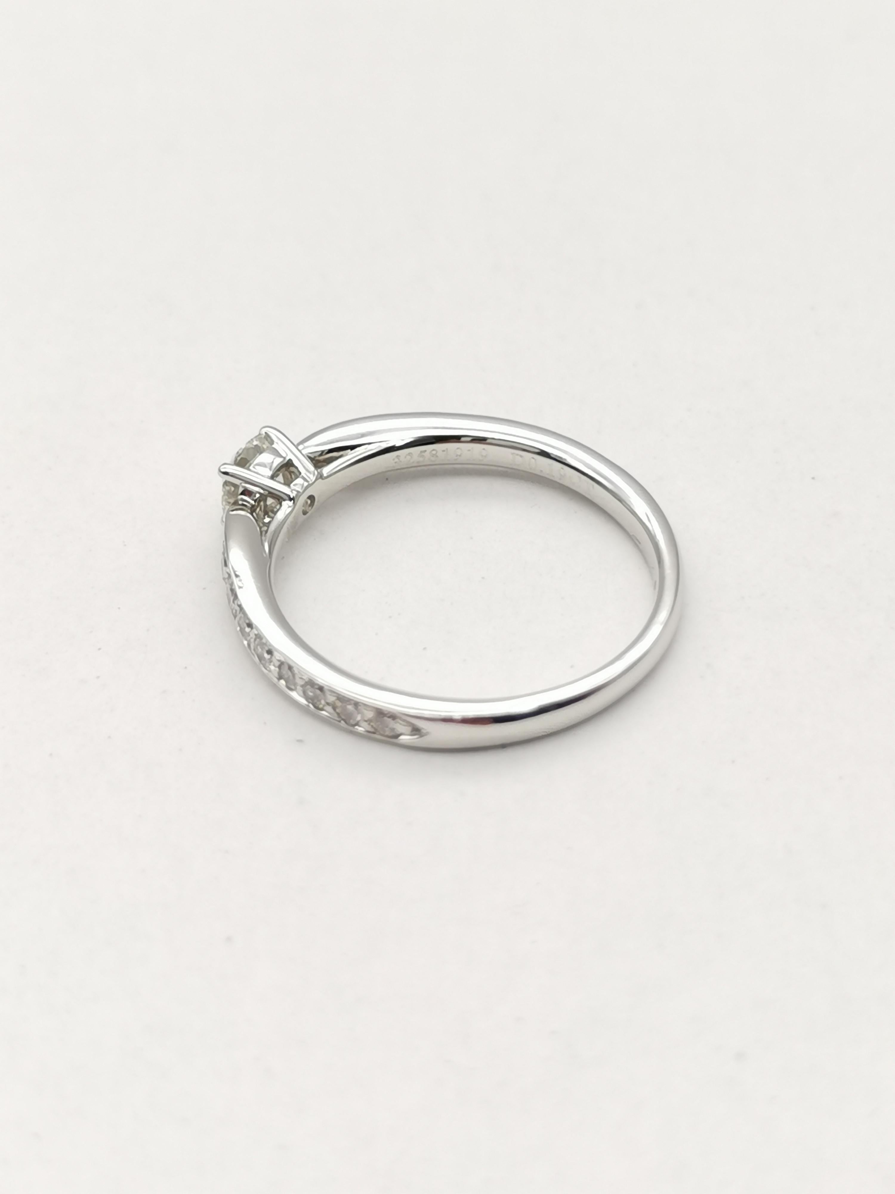 Brilliant Cut Tiffany & Co. PT950 Half Circle Diamants Ring