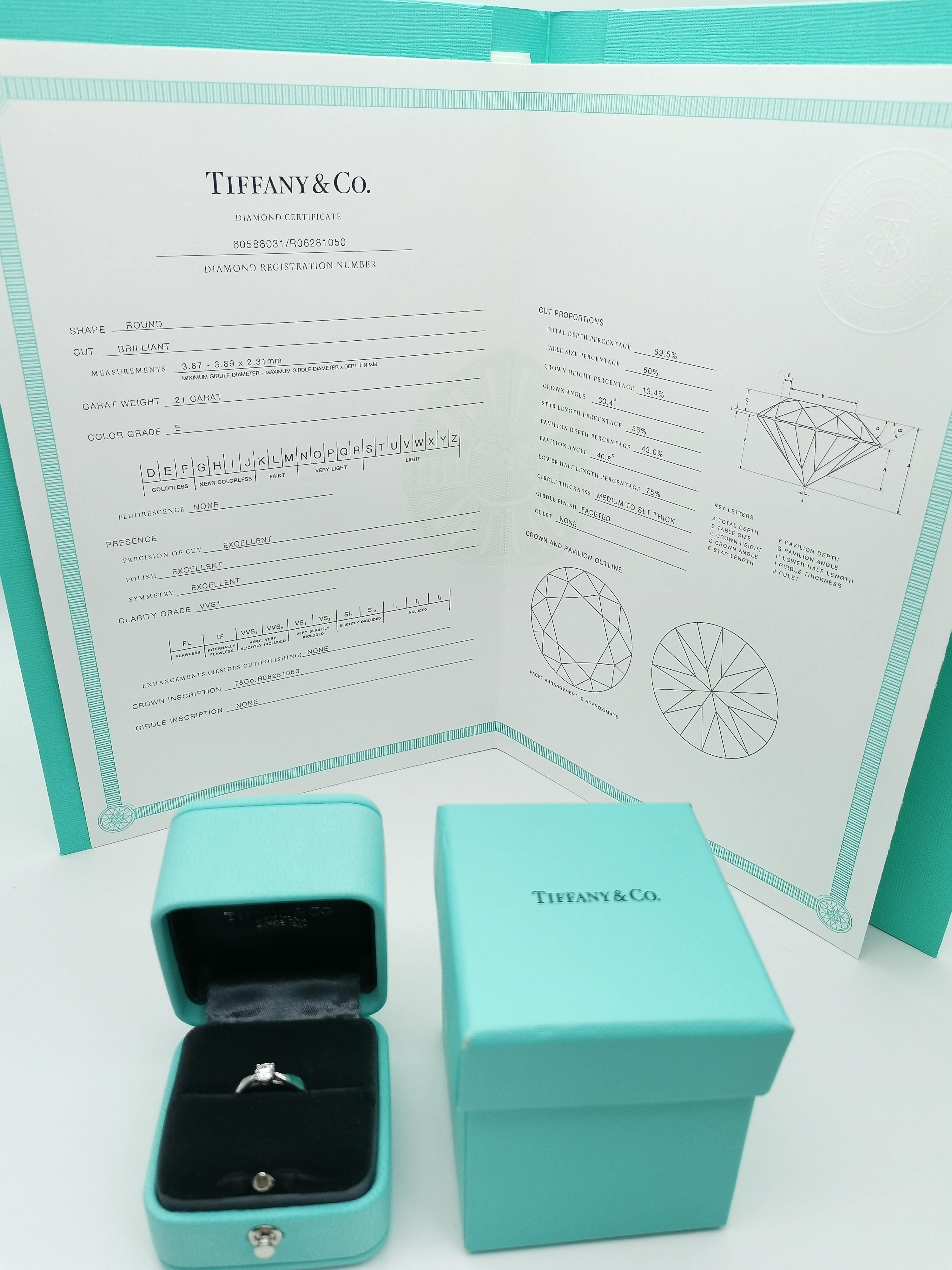 Tiffany & Co PT950 Harmony Diamants Ring 1