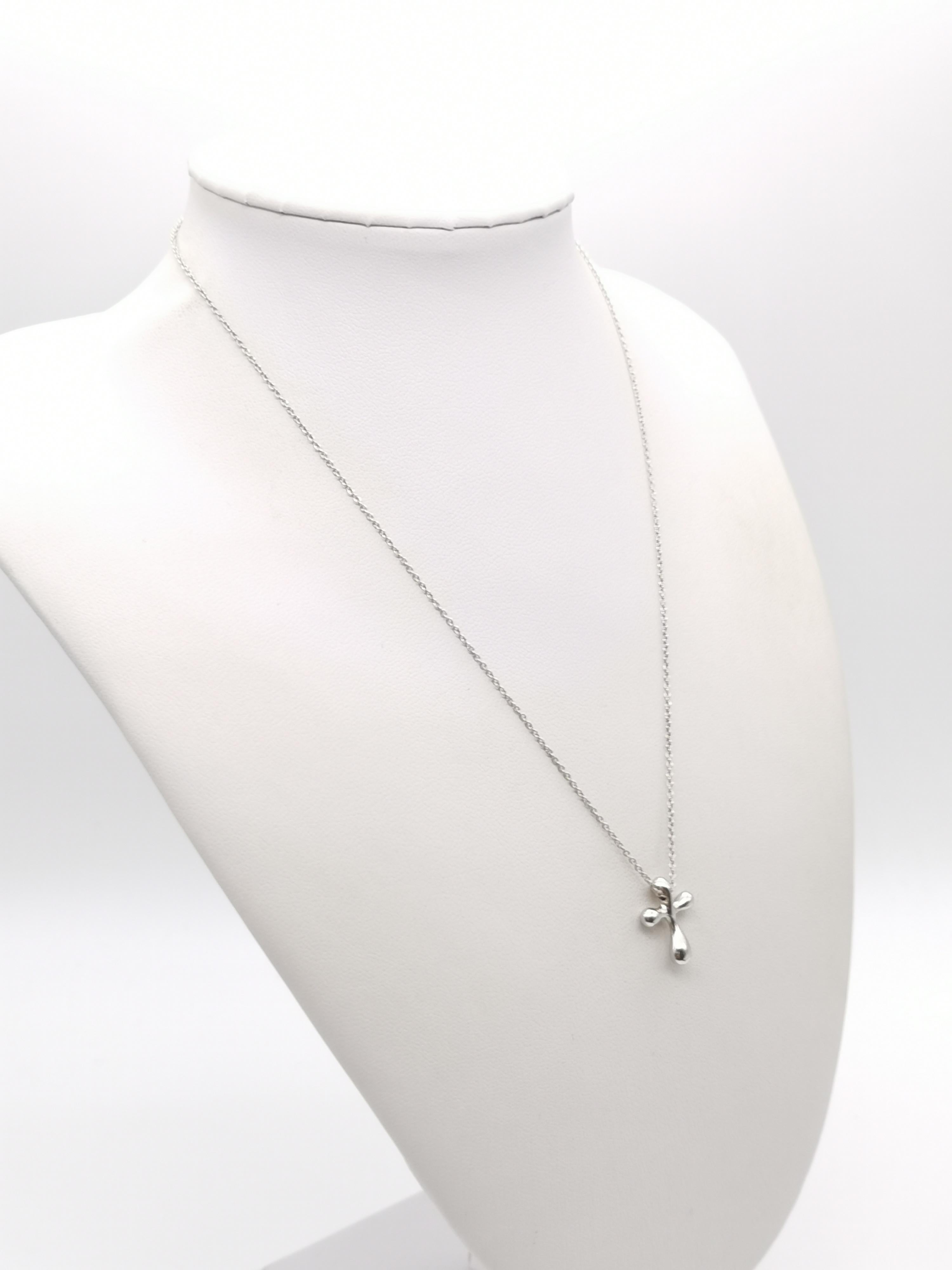 Tiffany & Co. PT950 Small Cross Necklace 1