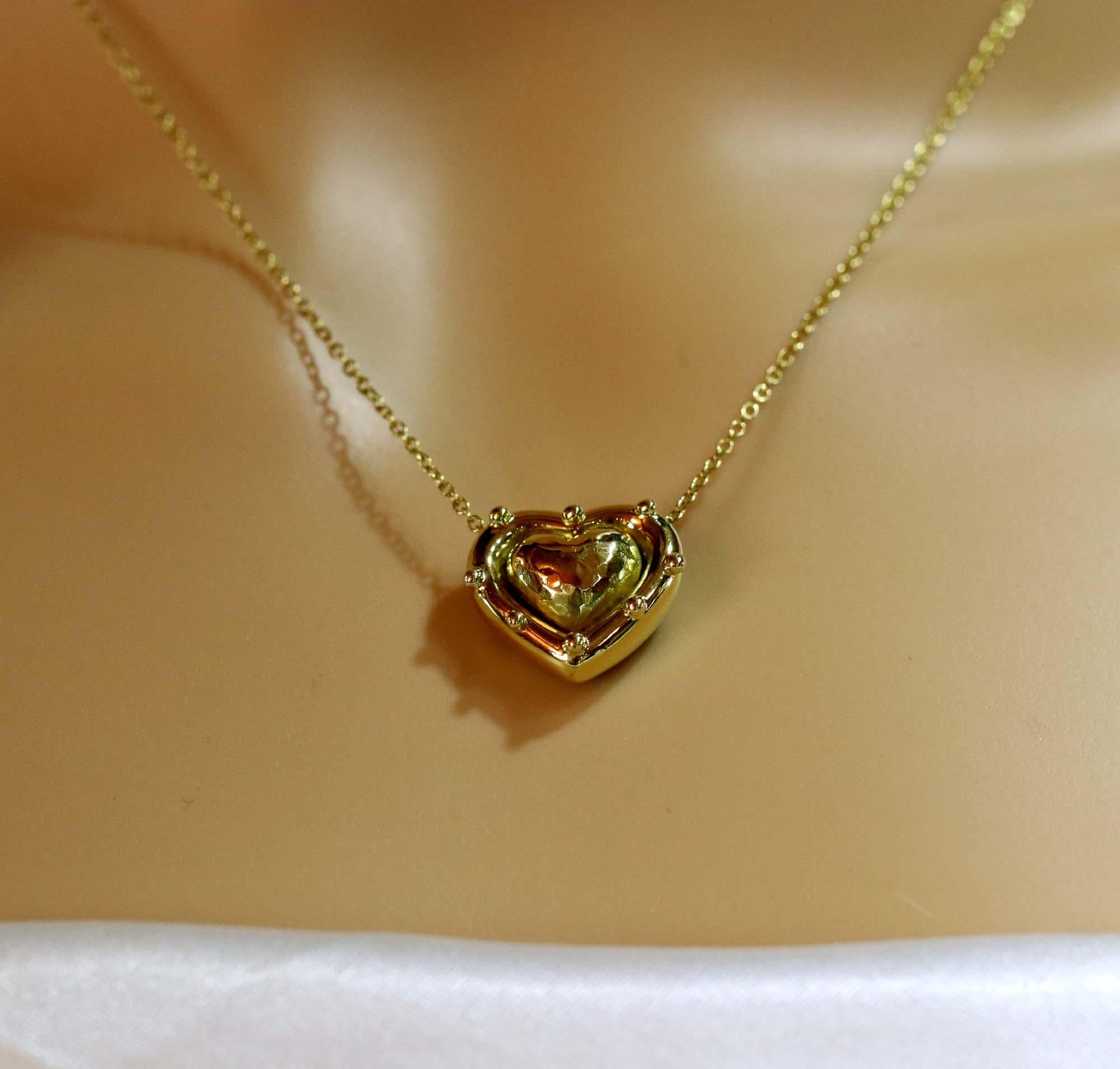 tiffany and co puffed heart necklace