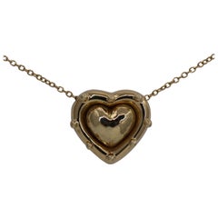 Tiffany & Co. Puffed Heart-Anhänger an Goldkette