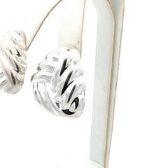 Tiffany & Co Puffed Omega Back Earrings Non Pierced Sterling Silver Estate