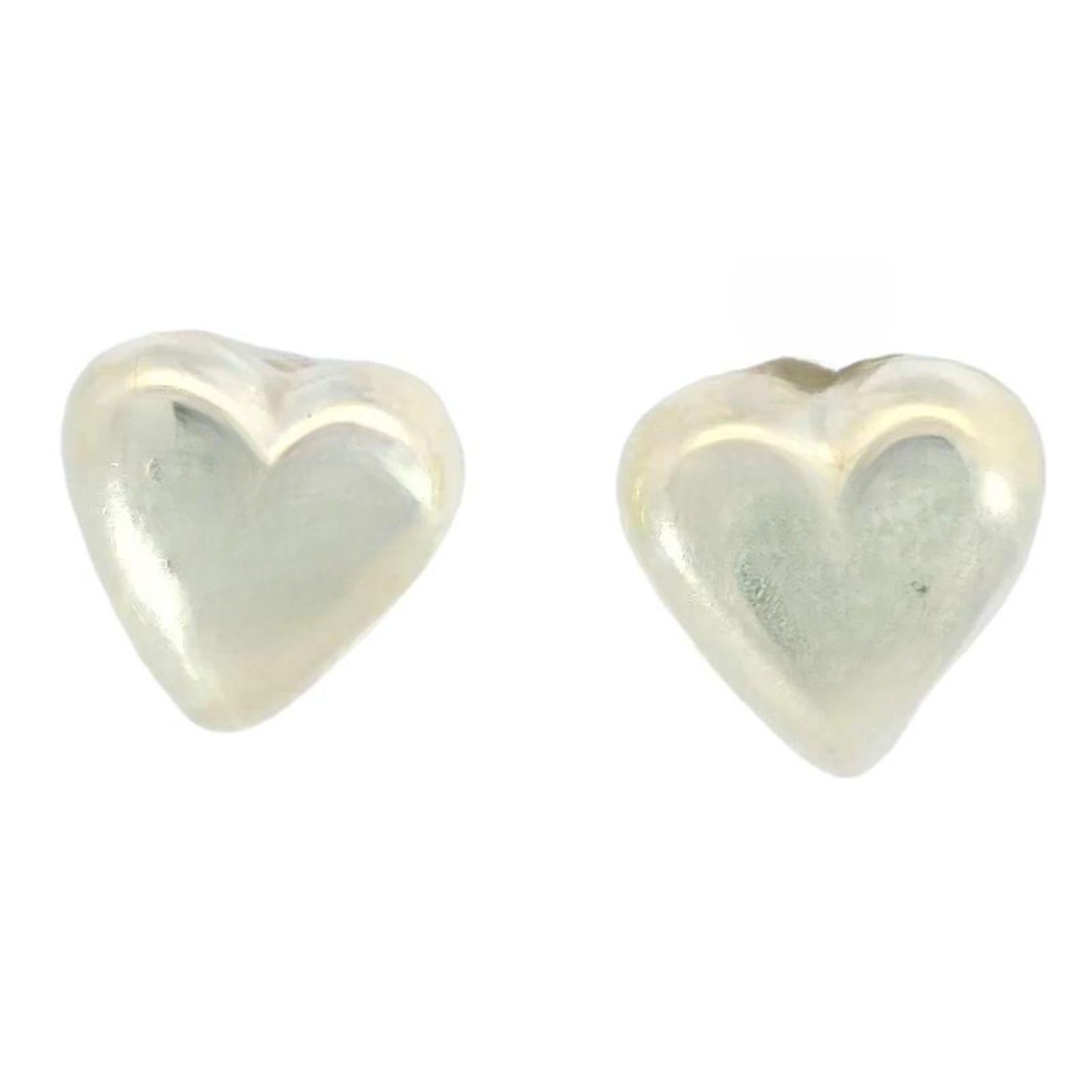 Tiffany & Co Puffy Heart STiffany & Co Puffy Heart Stud Orecchini in argento Sterling in vendita 4