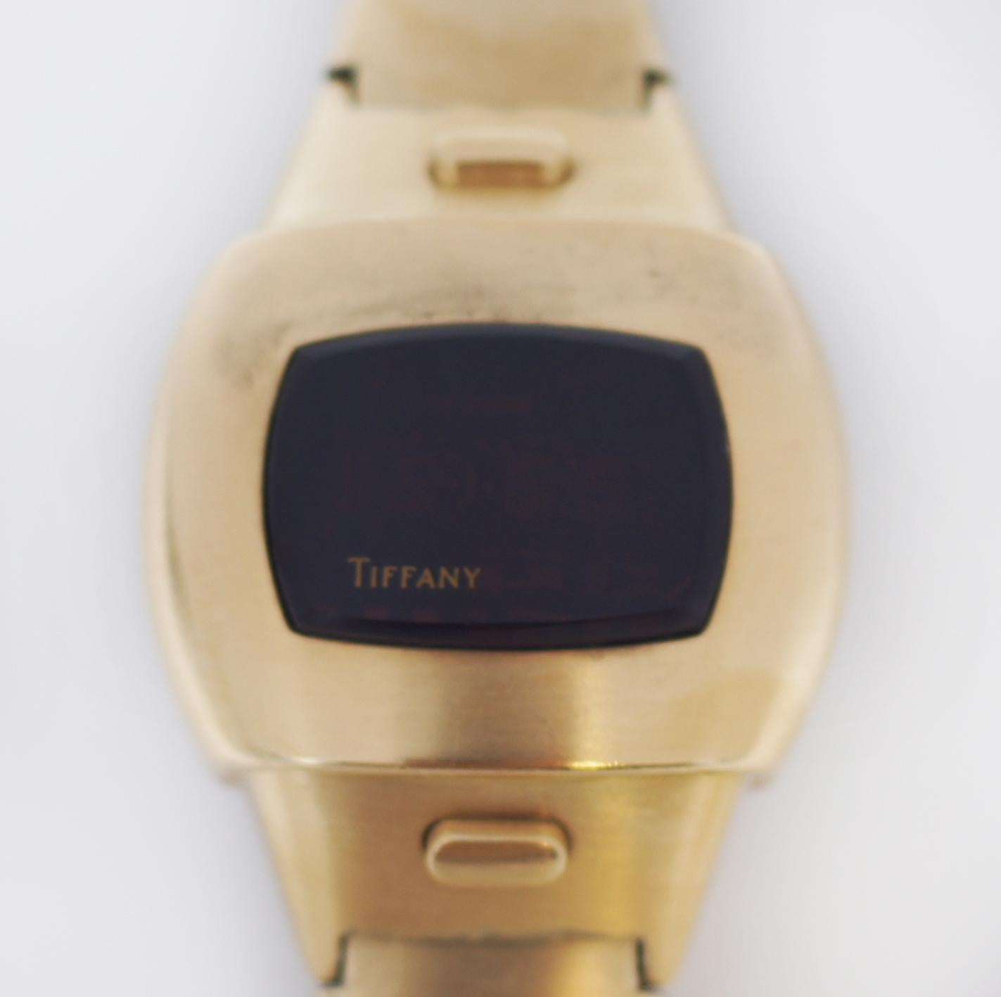 Tiffany & Co. Pulsar 14K Gold gefüllte Armbanduhr im Zustand „Gut“ in San Fernando, CA