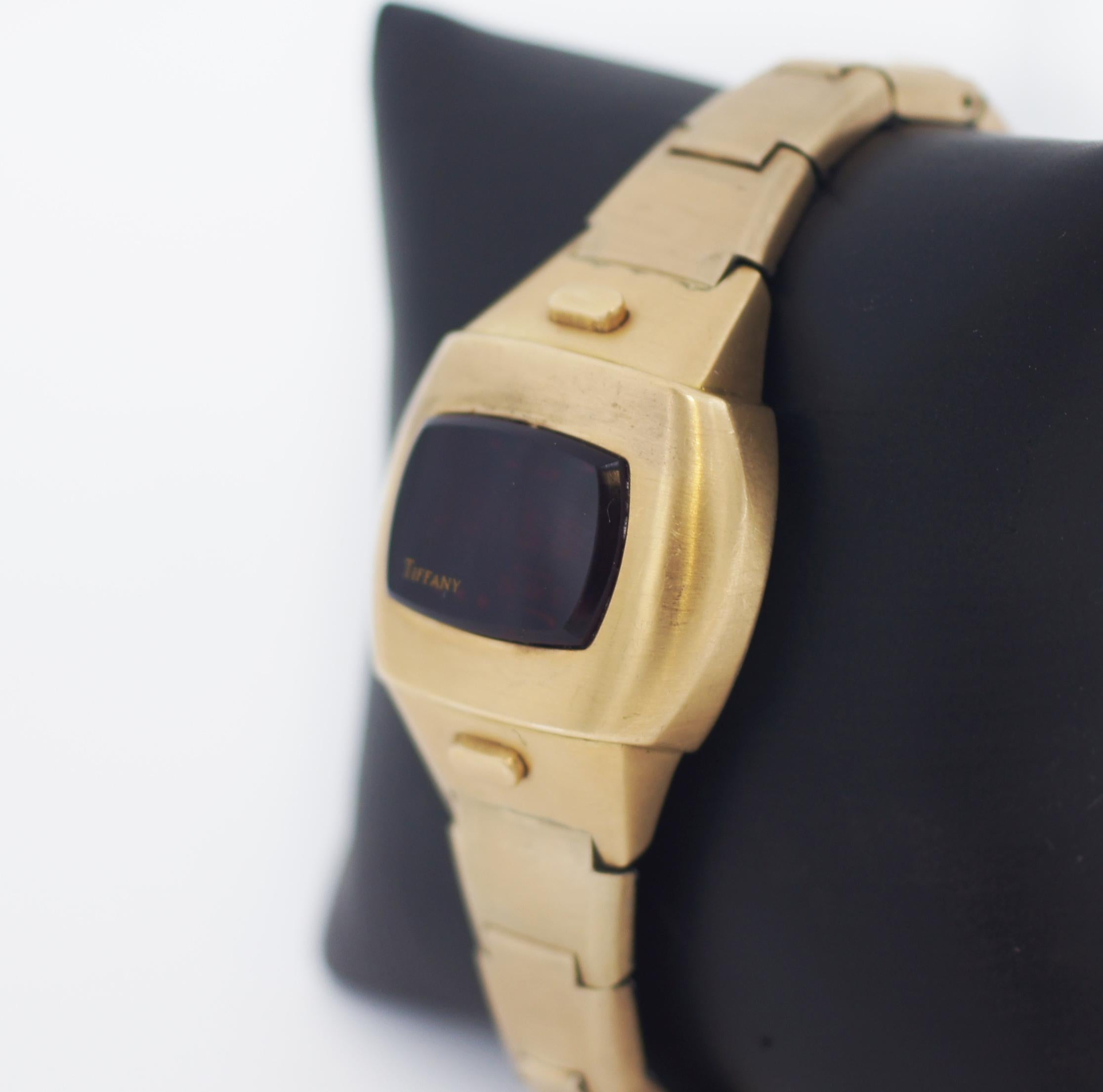 Tiffany & Co. Pulsar 14K Gold gefüllte Armbanduhr 3
