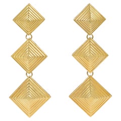 Tiffany & Co. pyramid pendant earrings