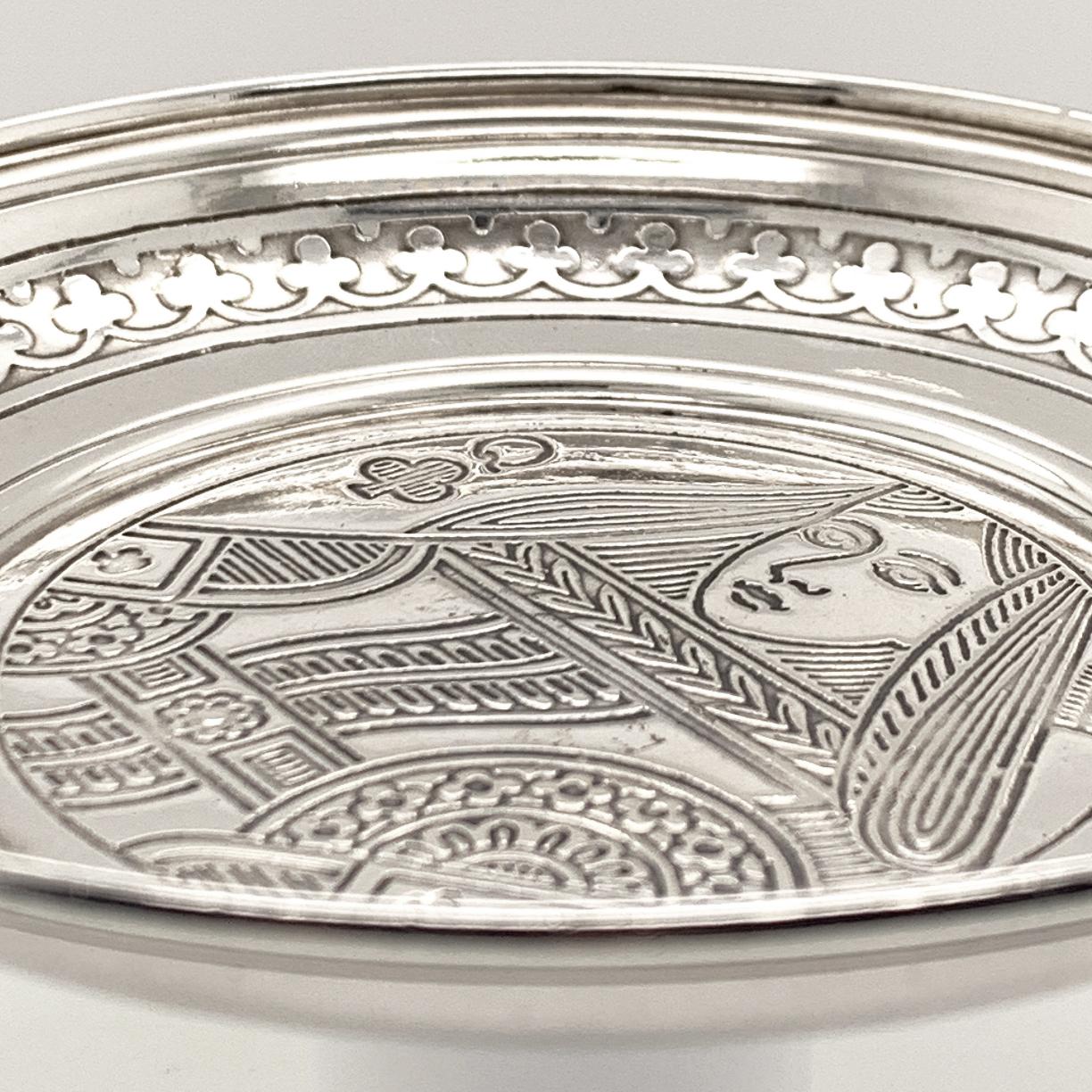 Women's or Men's Tiffany & Co. Queen of Clubs Sterling Dish