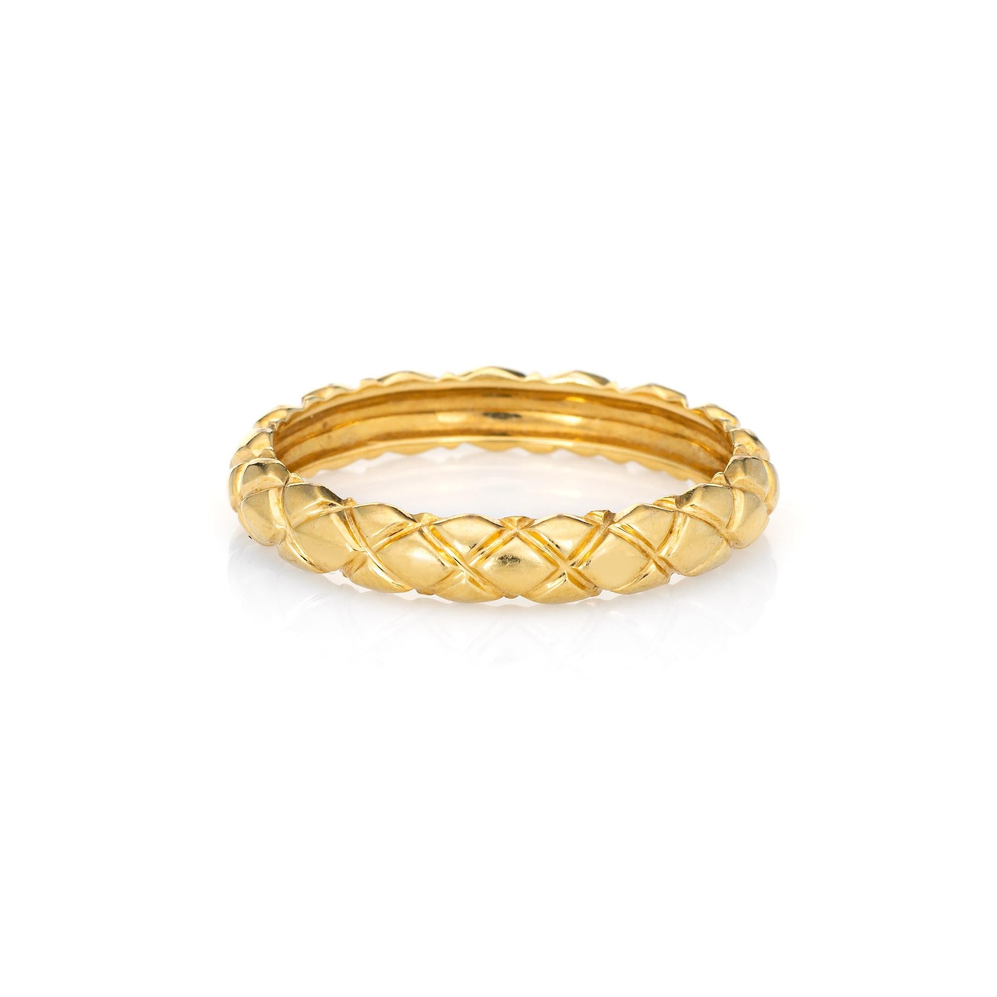 quilted gold ring