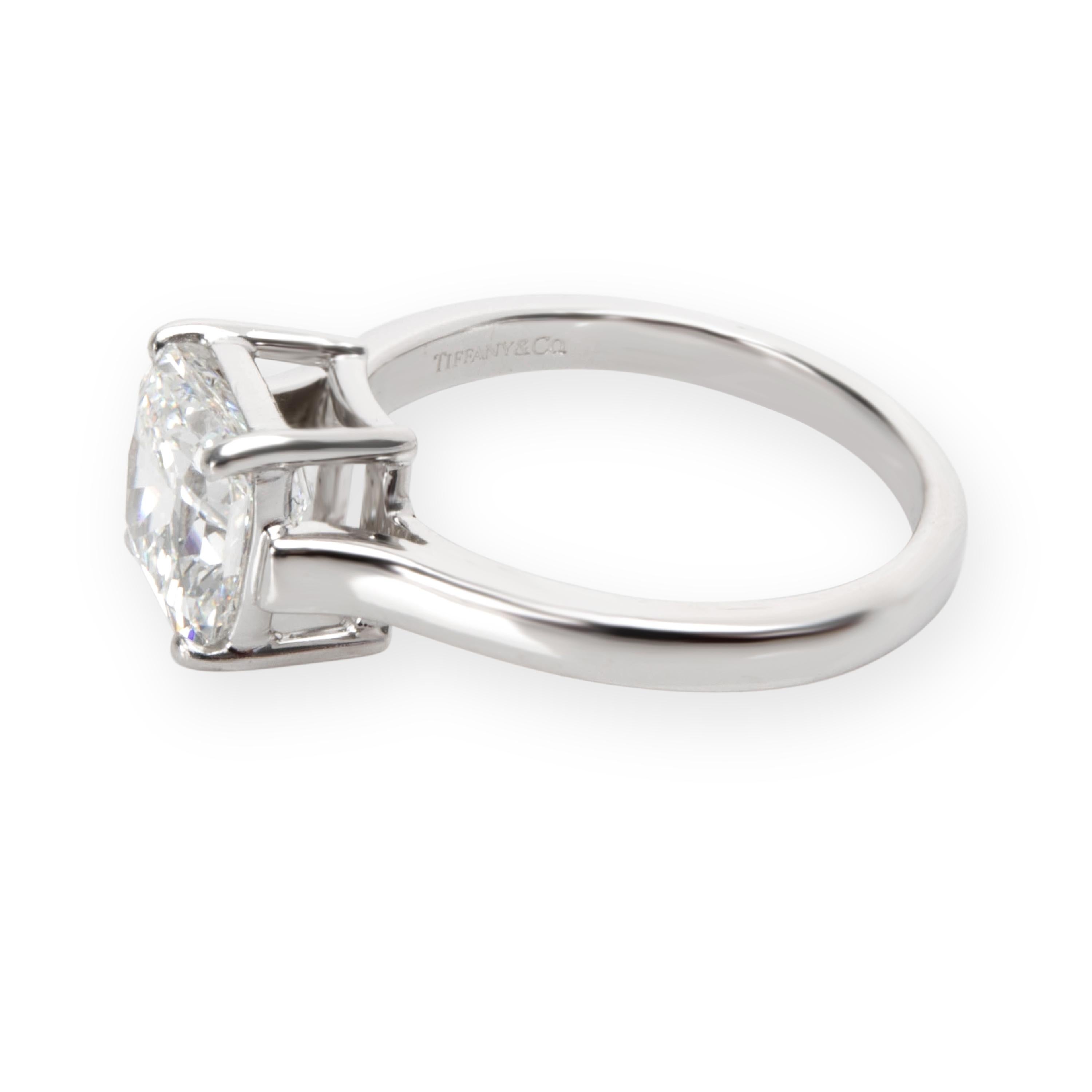 Radiant Cut Tiffany & Co. Radiant Diamond Engagement Ring in Platinum E VS1 2.00 Carat