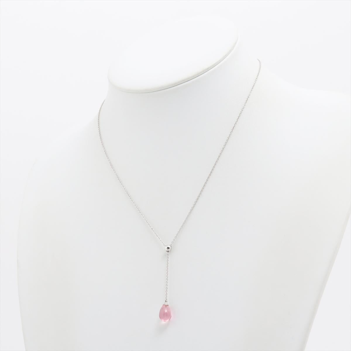 Tiffany & Co. Rainbow Drop Pink Amethyst Stone Necklace For Sale 1