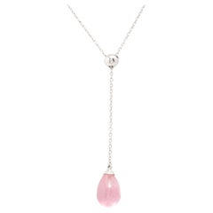 Tiffany & Co. Rainbow Drop Pink Amethyst Stone Necklace