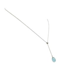 Tiffany & Co. 'Rainbow Drop' White Gold and Aquamarine Necklace