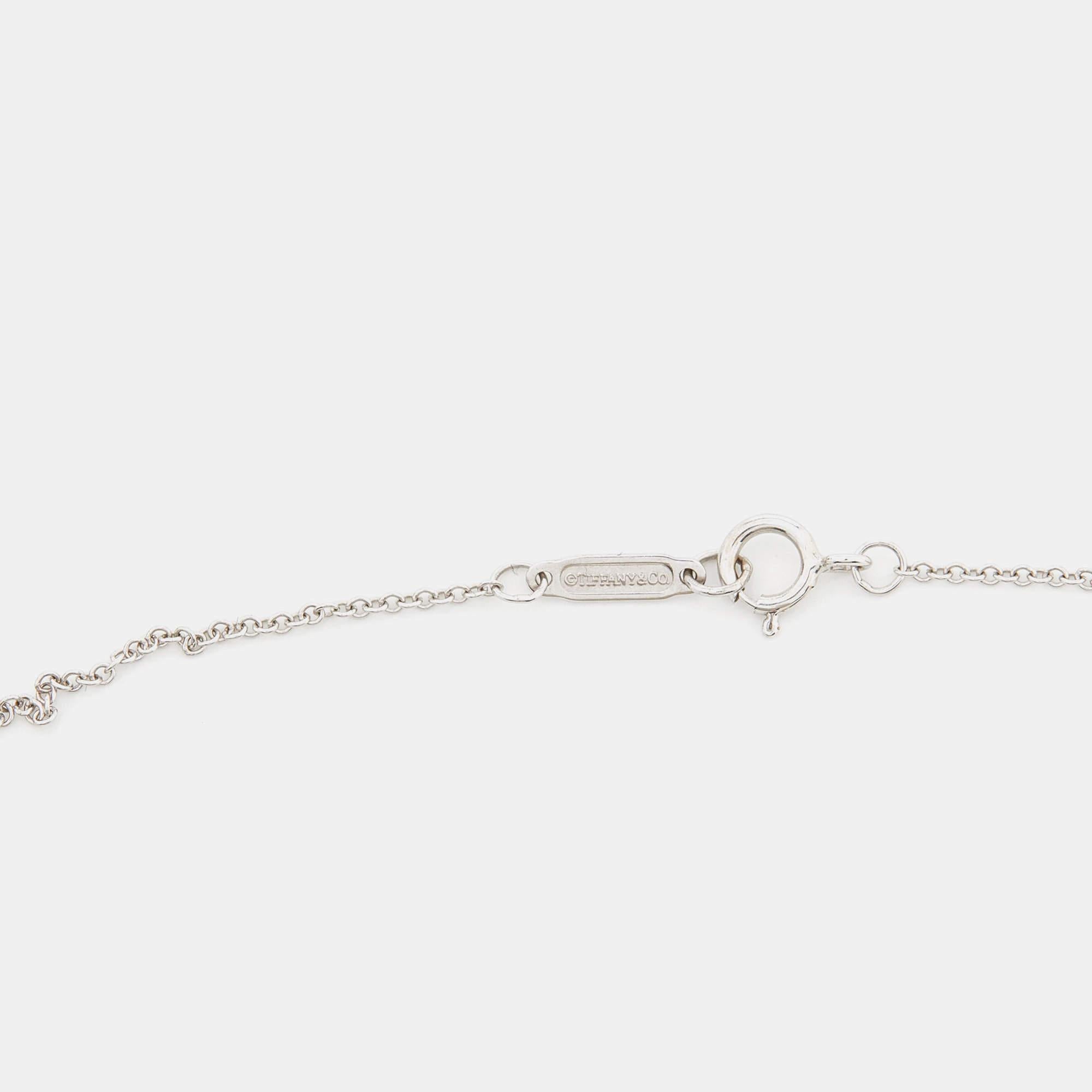 Women's Tiffany & Co. Rainbow Lavalier Tourmaline 18k White Gold Necklace For Sale