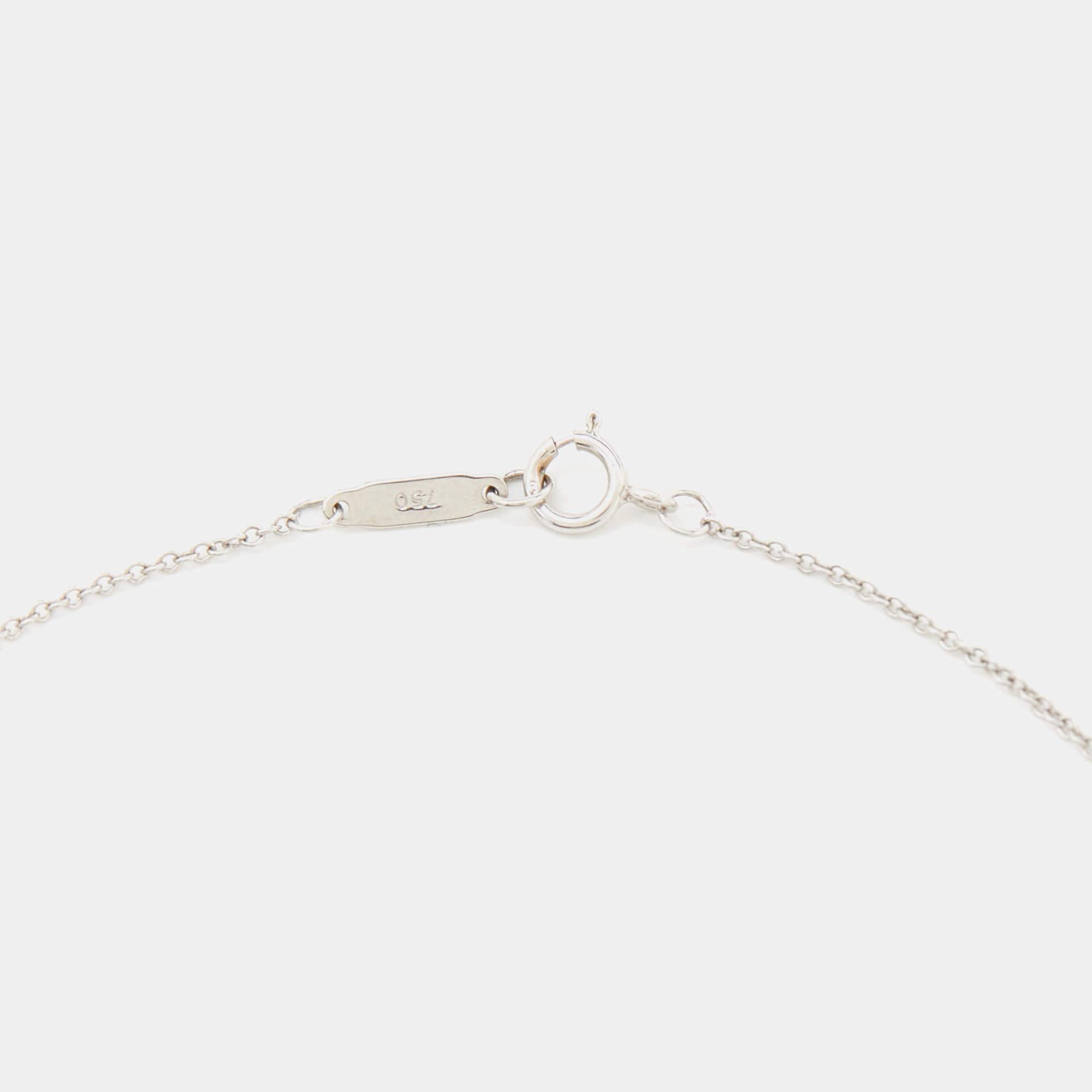 Tiffany & Co. Rainbow Lavalier Tourmaline 18k White Gold Necklace 1