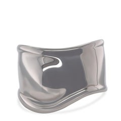 Tiffany & Co. Rare Elsa Peretti Ruthenium Charcoal Bone Cuff Bracelet 65.5g
