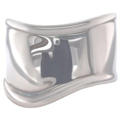 Tiffany 
Co Rare Elsa Peretti Ruthenium Charcoal Bone Cuff Bracelet 65.5g