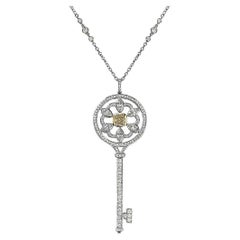 Tiffany & Co. Rare Large Enchanted Bloom Diamond Key Pendant 2.30ct TDW 44206721 Tiffany & Co. Rare Large Enchanted Bloom Diamond Key Pendant 2.30ct TDW 44206721